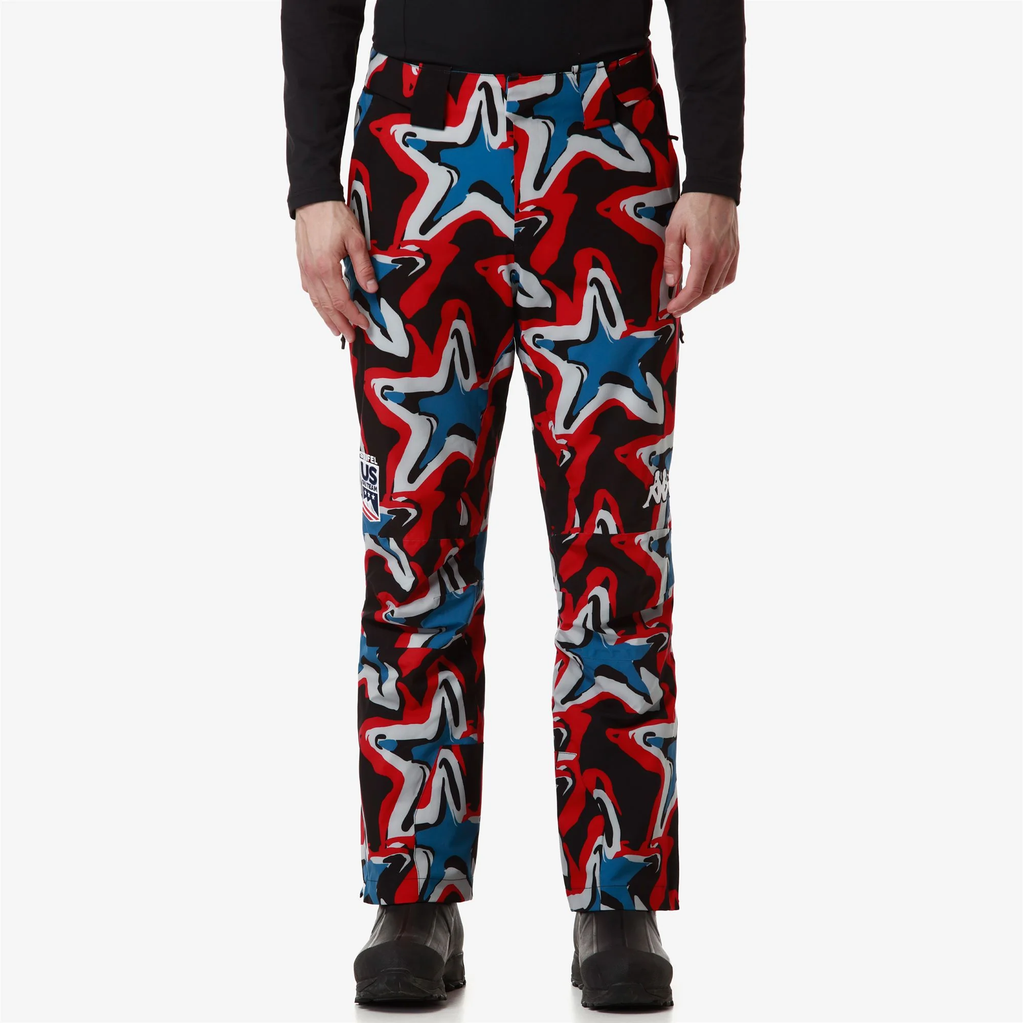 8CENTO 864G US - Pants - Sport Trousers - Man - BLACK-RED-GREY LT-LEAD-BLUE AVIO - Image 5
