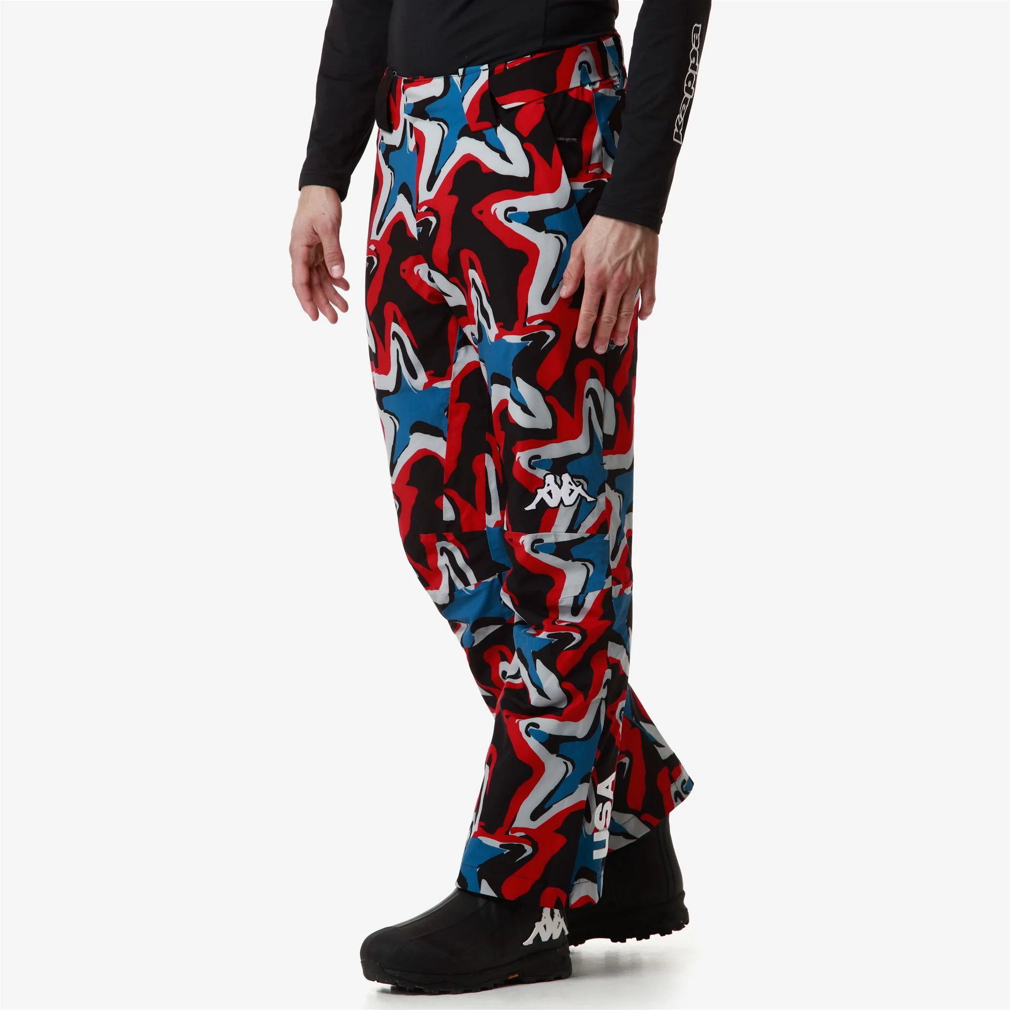 8CENTO 864G US - Pants - Sport Trousers - Man - BLACK-RED-GREY LT-LEAD-BLUE AVIO - Image 6