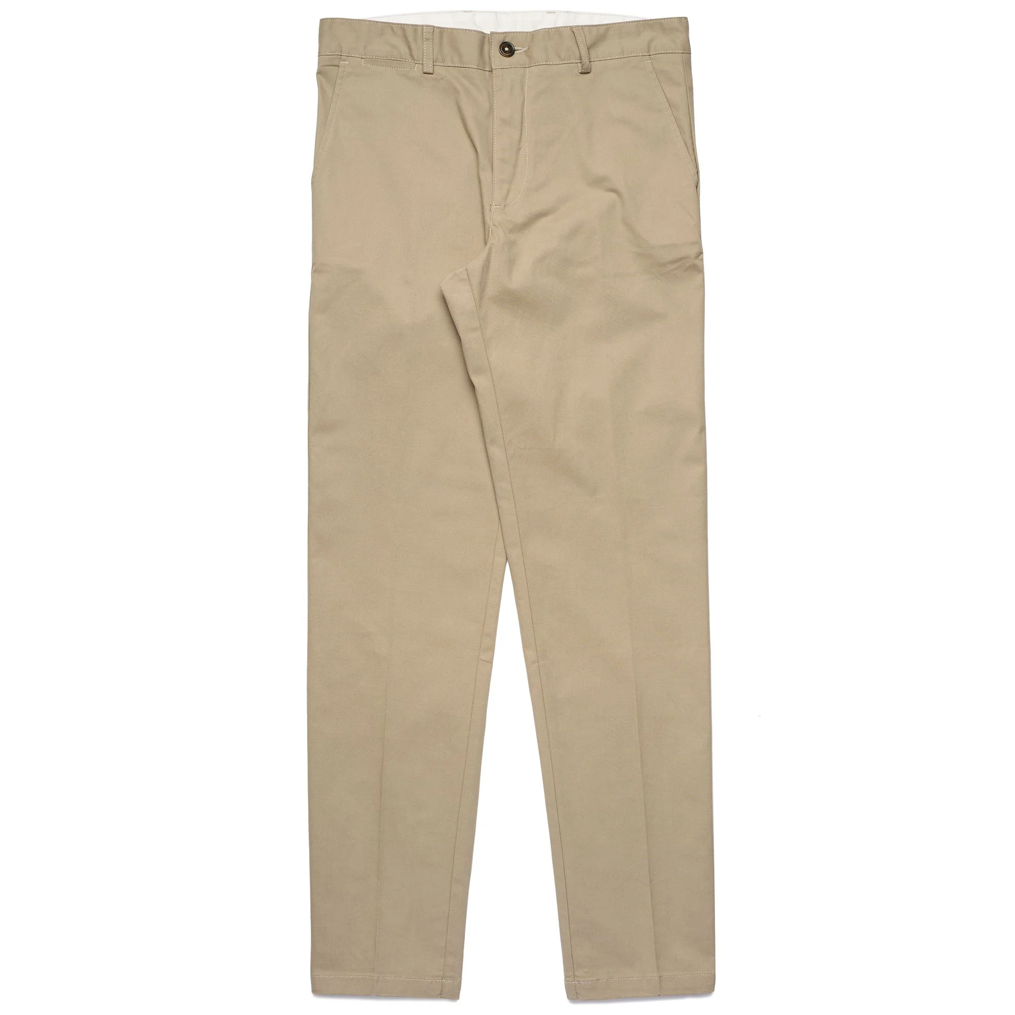 RAFAEL COMFORT PEACHED GABARDINE - Pants - CHINO - Man - BROWN LT WALNUT