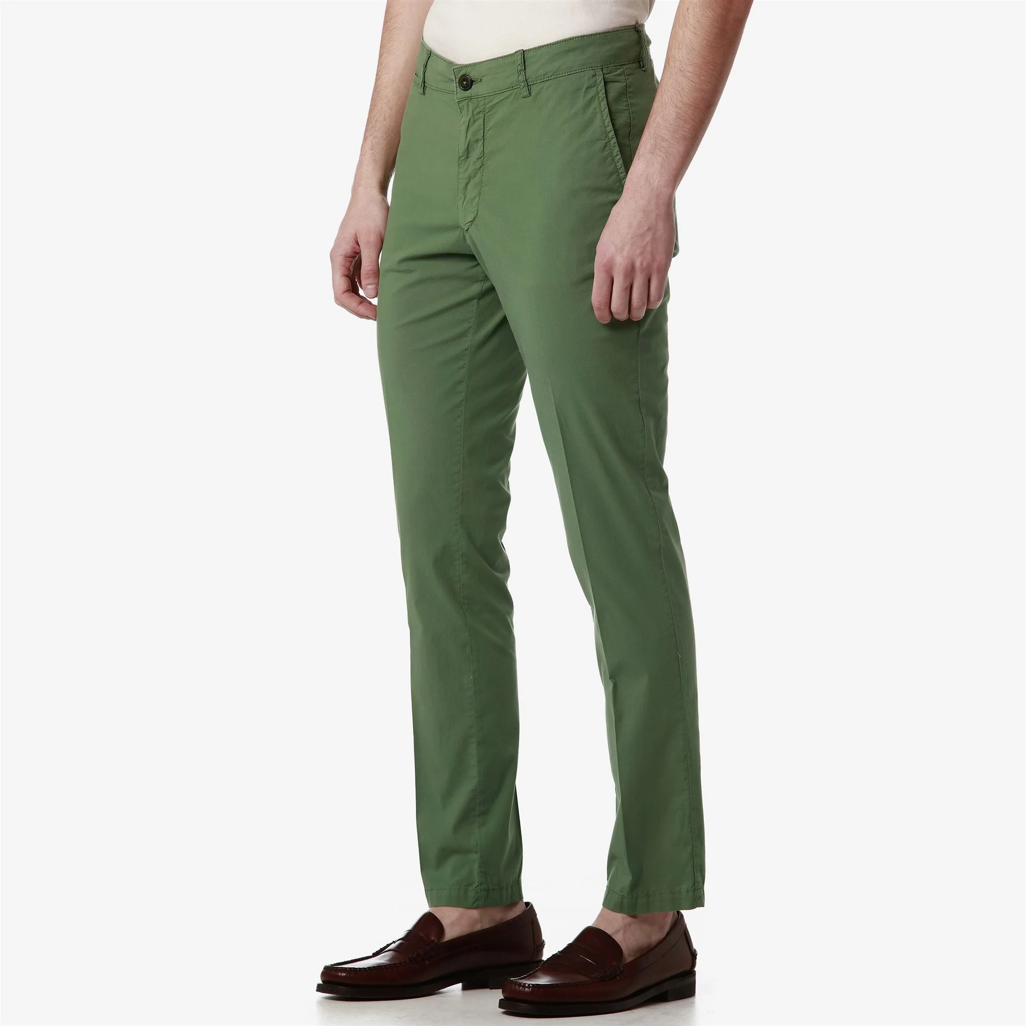 WERNER GABARDINE - Pants - CHINO - Man - GREEN OLIVINE - Image 5