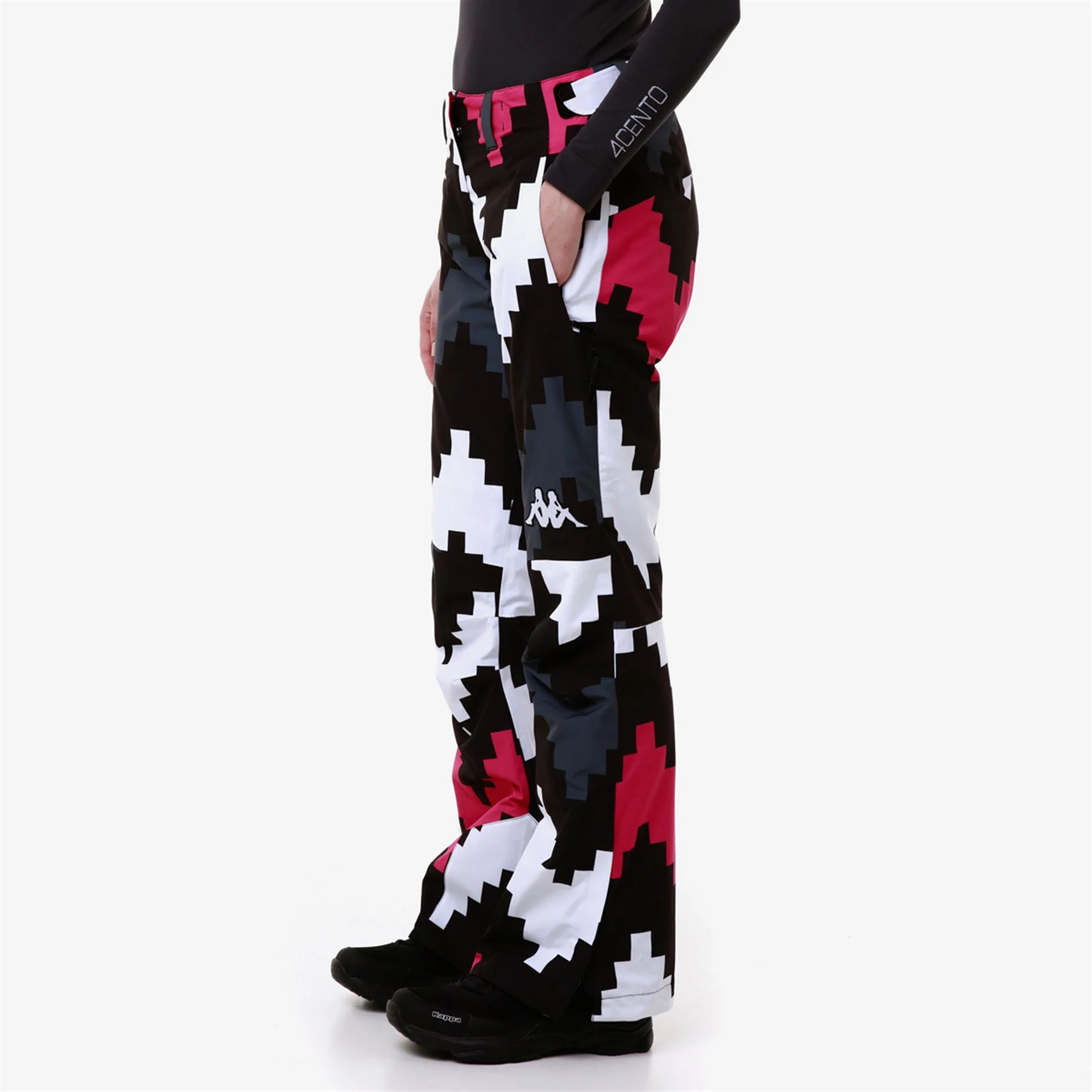 6CENTO 665PG - Pants - Sport Trousers - Woman - BLACK-FUCHSIA PURPLE-WHITE MILK-GREY ASPHALT GRAPHIC - Image 5