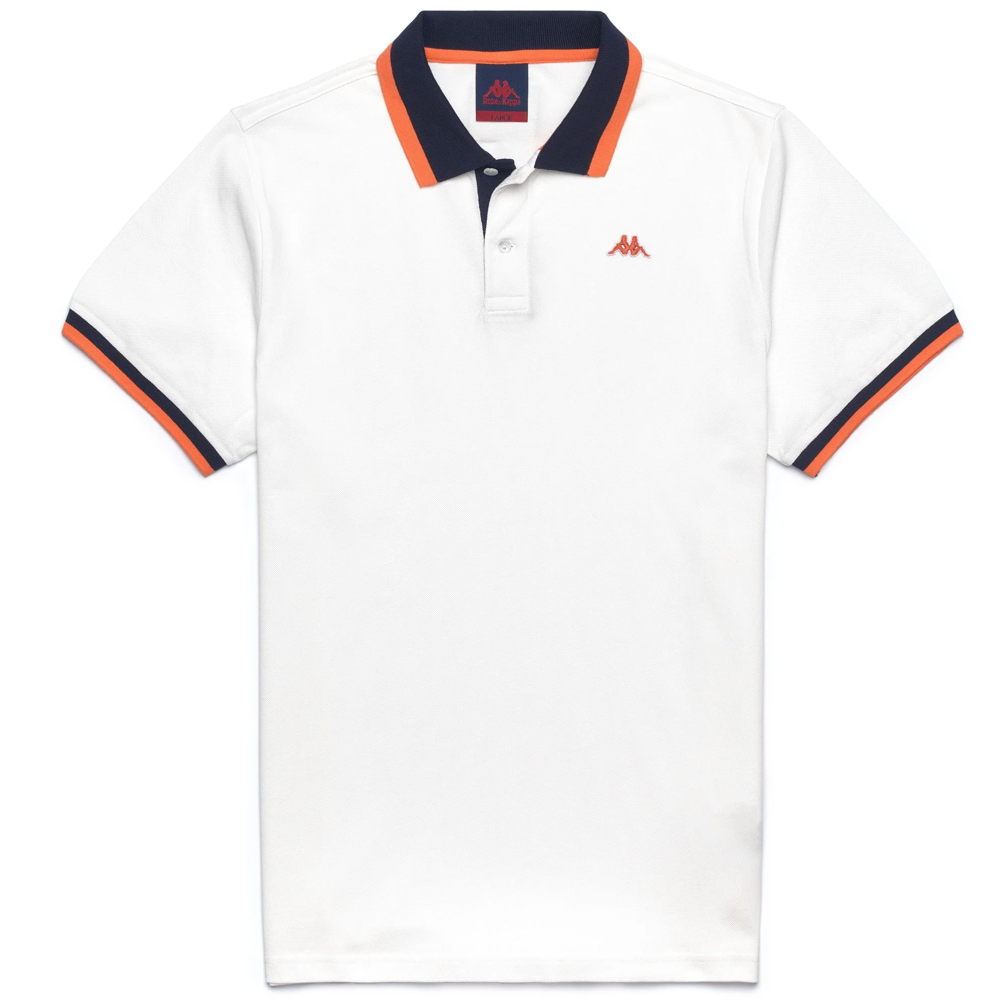 ATSUSHI - Polo Shirts - Polo - Man - WHITE NATURAL-BLUE IRIS-ORANGE TIGERLILY