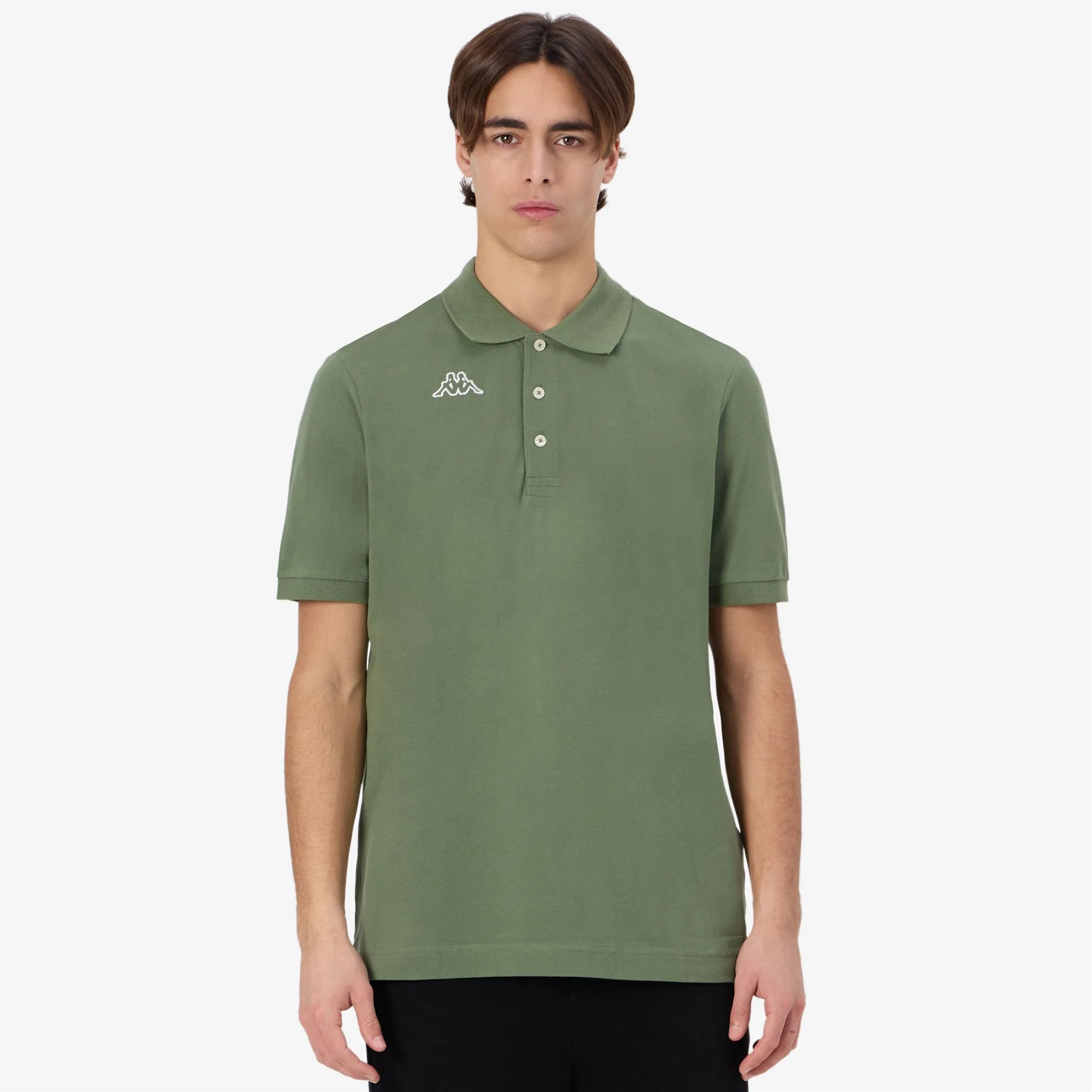 LOGO LIFE MSS - Polo Shirts - Polo - Man - GREEN OLIVINE - Image 4