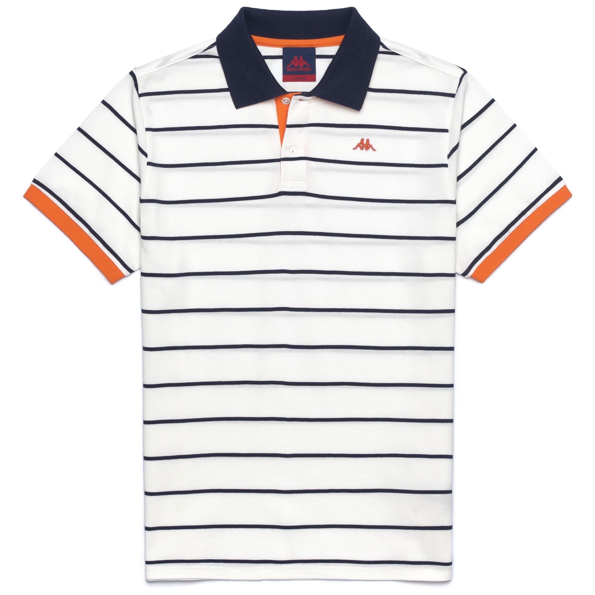 MASAO - Polo Shirts - Polo - Man - WHITE NATURAL-BLUE IRIS-ORANGE TIGERLILY