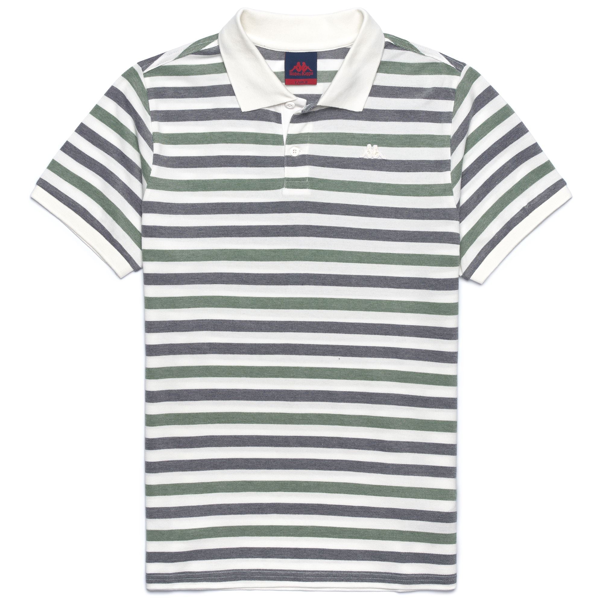 YICHEN - Polo Shirts - Polo - Man - WHITE NATURAL-BLUE IRIS-GREEN JUNIPER