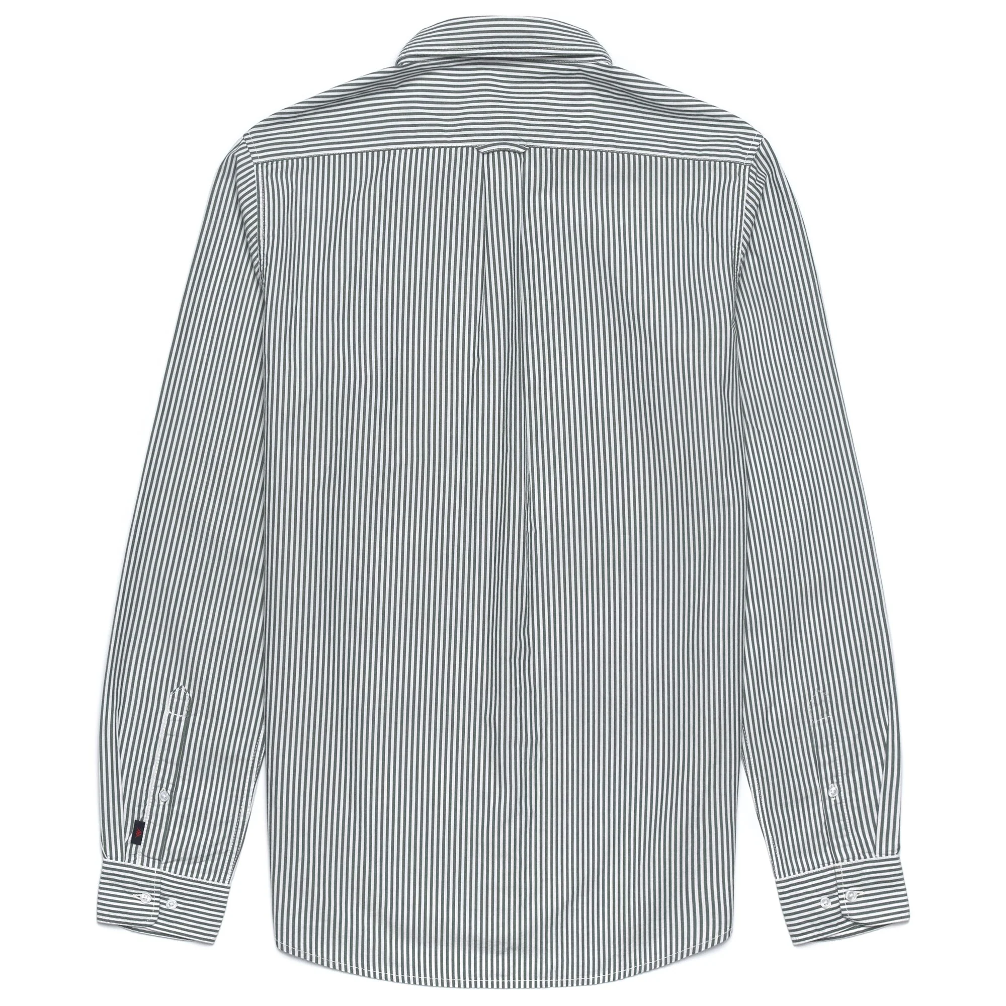 IDALGO - SHIRTS - Button Down - Man - WHITE-GREEN STRIPE - Image 2