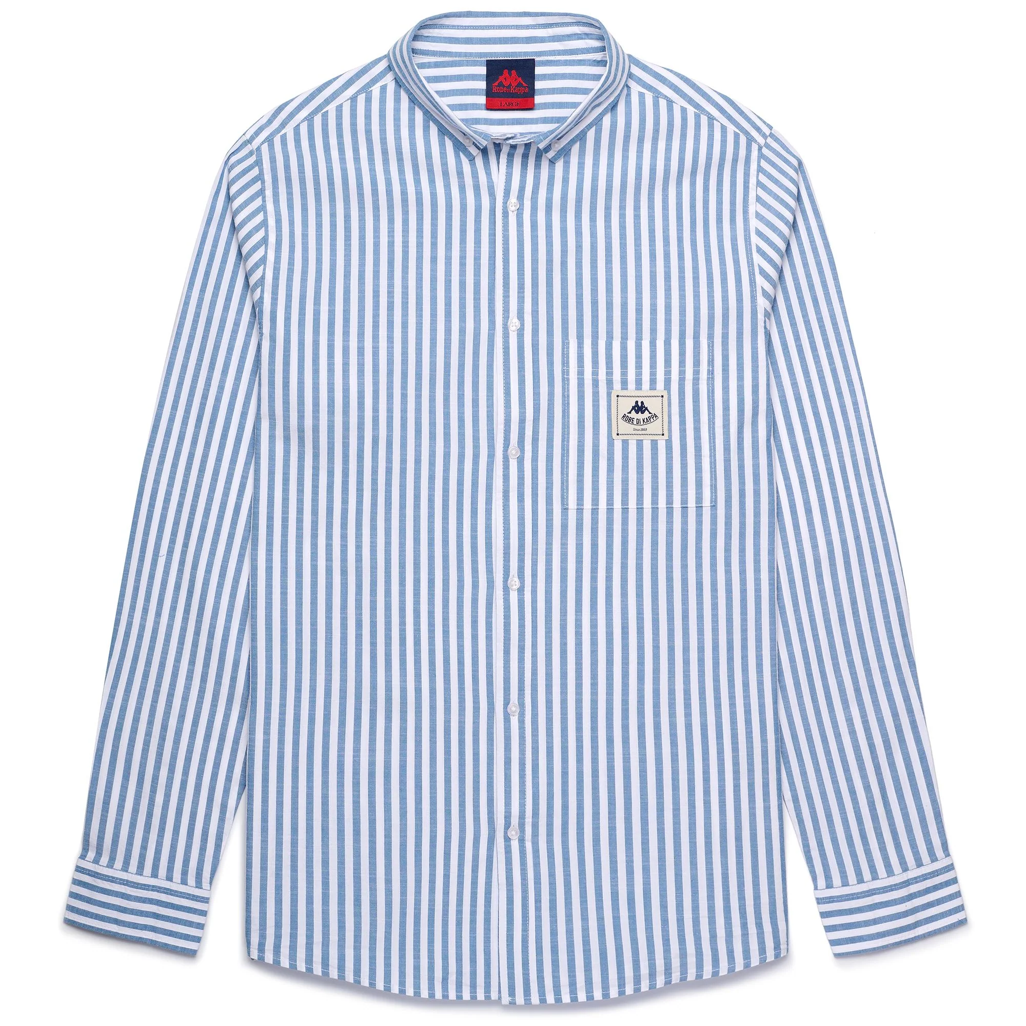 NUNO - SHIRTS - Button Down - Man - WHITE-BLUE INDIGO