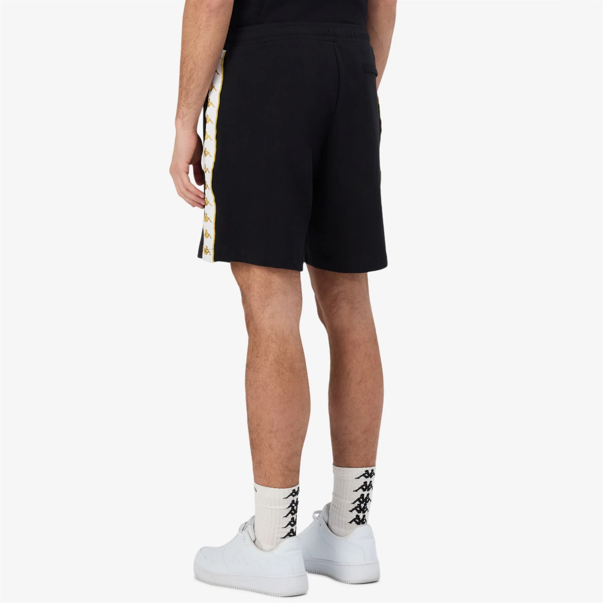 222 BANDA OVIEDO - Shorts - Sport Shorts - Man - BLACK-YELLOW GOLD RICH-WHITE - Image 2