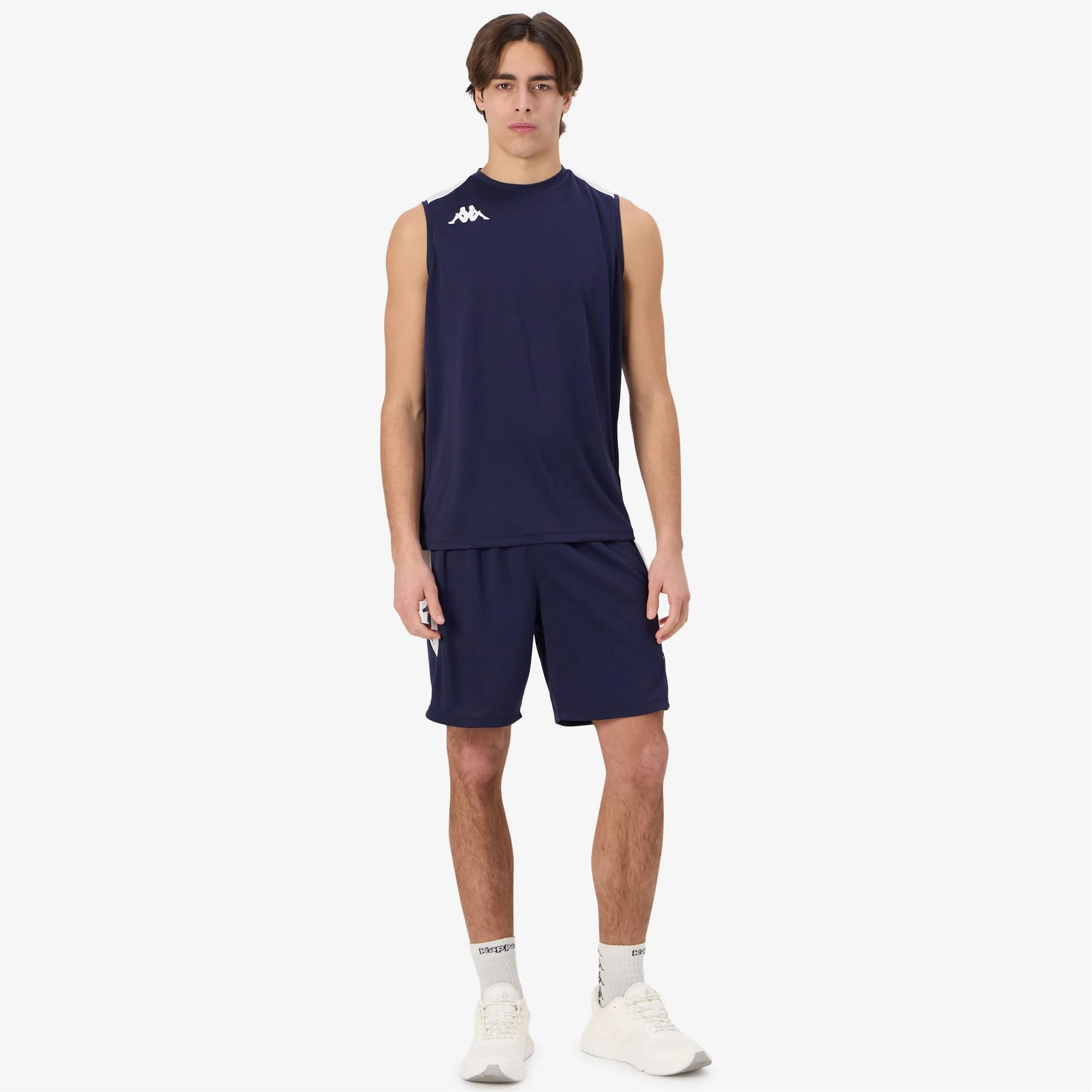 KAPPA4FOOTBALL LUCIO - Shorts - Sport Shorts - Man - BLUE MARINE-WHITE