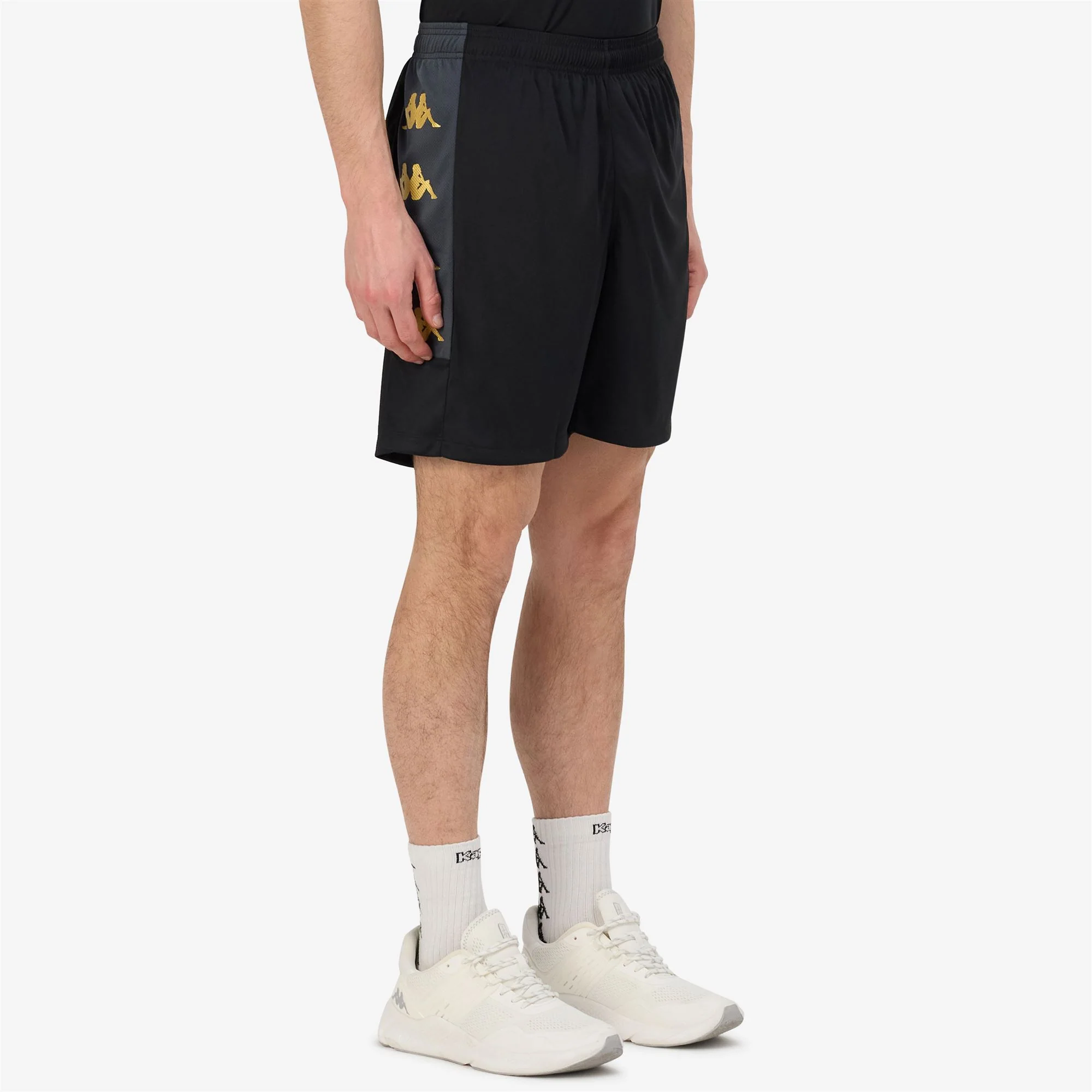 KAPPA4FOOTBALL GONDO - Shorts - Sport Shorts - Man - BLACK-GREY DK