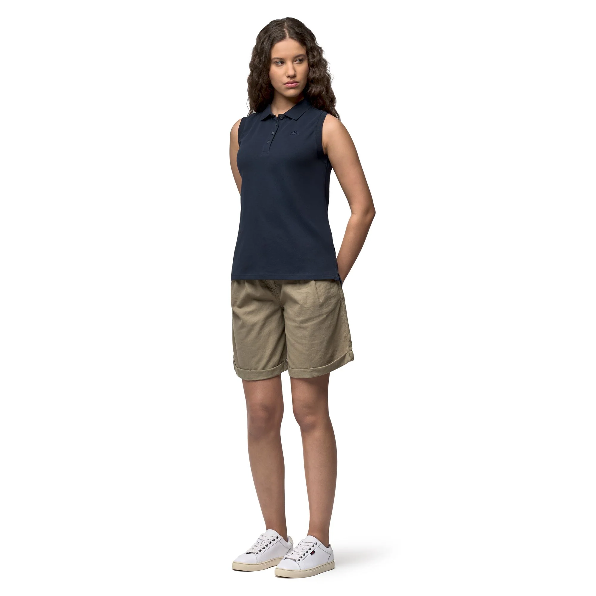 YVONNE LIGHT LINEN - Shorts - CHINO - Woman - GREEN ALOE