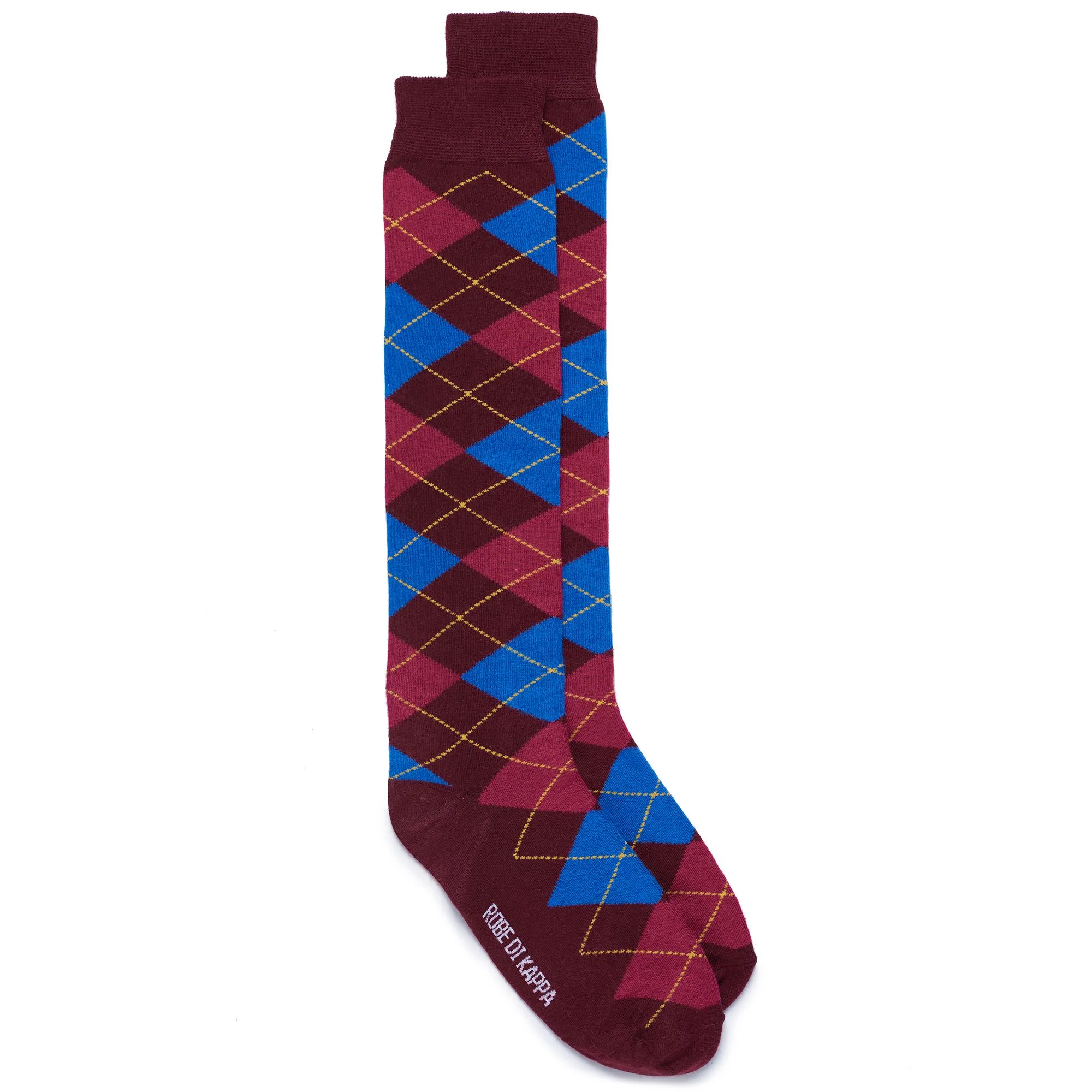ARGY - Socks - Knee High Sock - Man - RED DK-ROYAL-DAHLIA