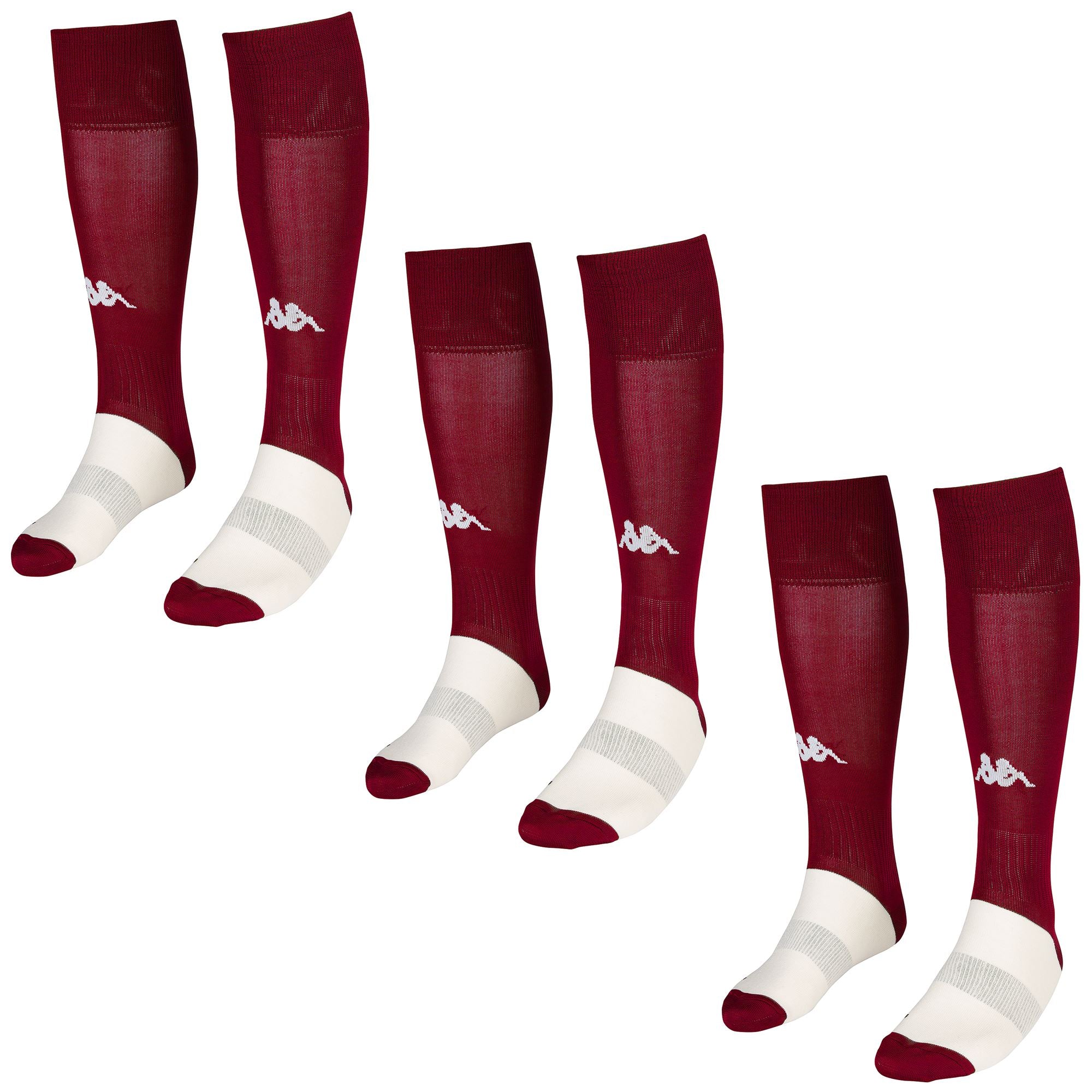 KAPPA4FOOTBALL WULGAR 3PACK - Socks - Knee High Sock - Man - RED GRANATA