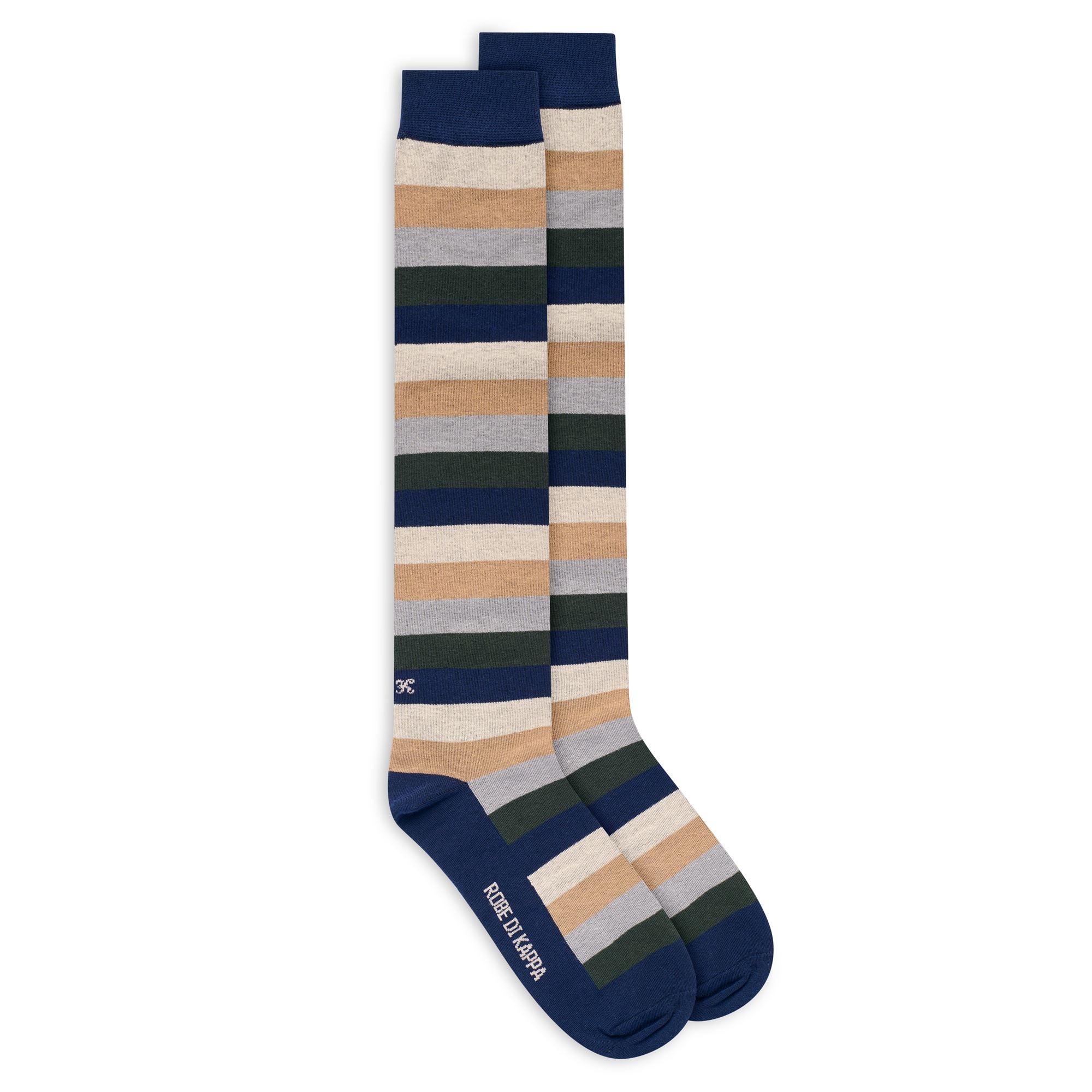 VISOLA - Socks - Knee High Sock - Man - BLUE IRIS-GREEN JUNE-GREY FROST-BEIGE COFFEE-BEIGE CLAY