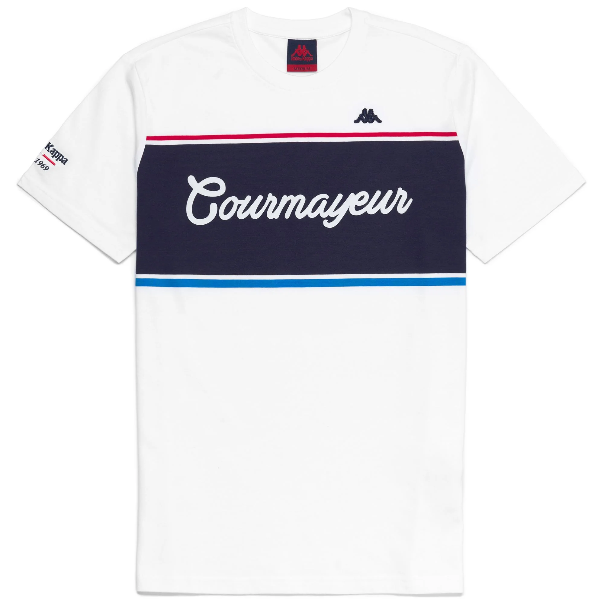 EROI TEE COURMAYEUR STRIPED - T-ShirtsTop - T-Shirt - Man - WHITE-BLUE MARINE-RED TANGO-BLUE BRILLIANT
