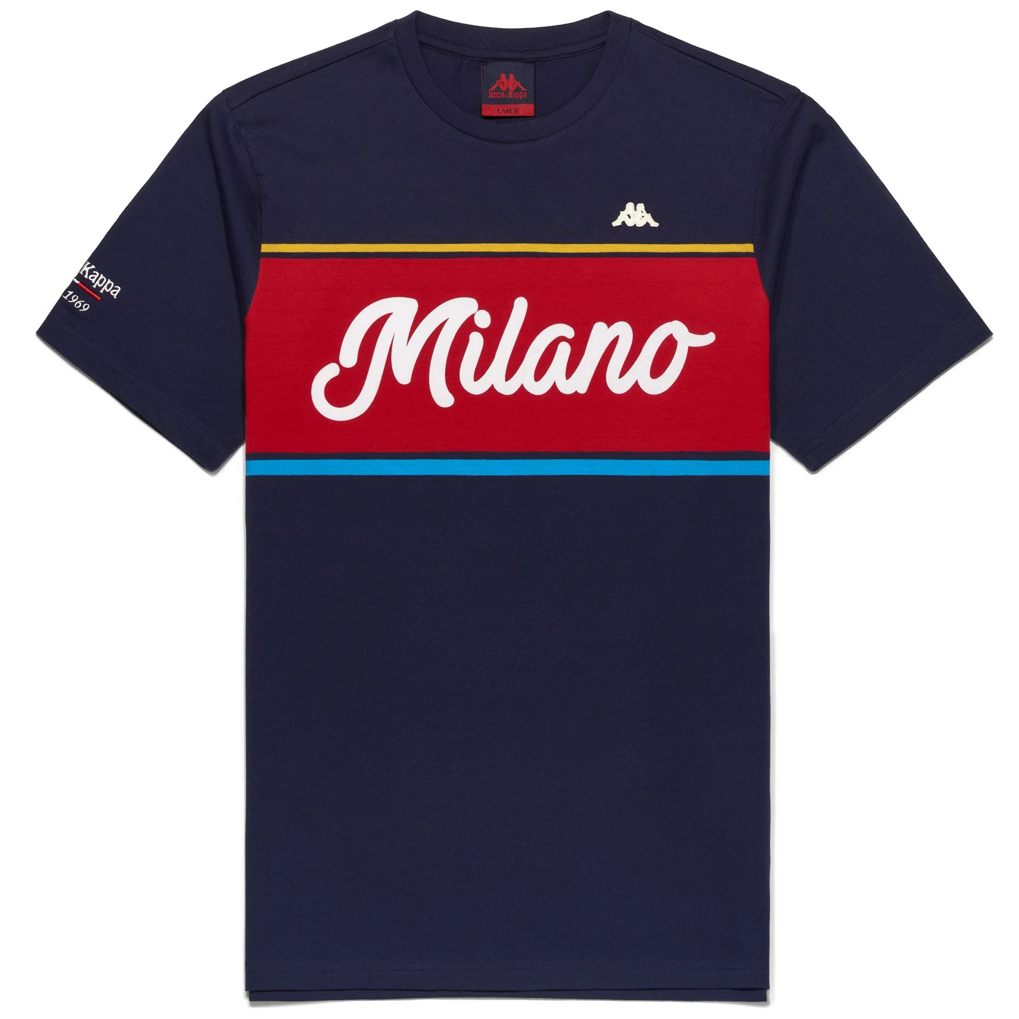 EROI TEE MILANO STRIPED - T-ShirtsTop - T-Shirt - Man - NAVY-RED