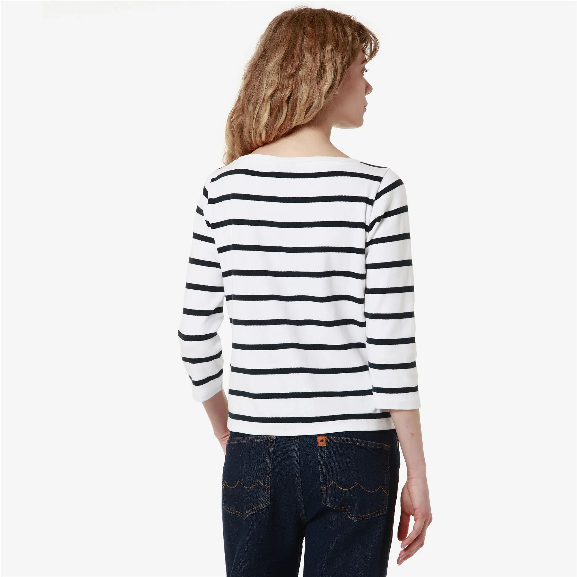 FRANCINE - T-ShirtsTop - T-Shirt - Woman - WHITE-BLUE NAVY - Image 6